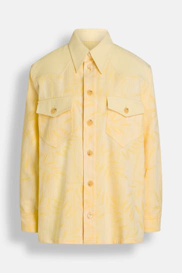 CLOSED Overshirt gelb gemustert