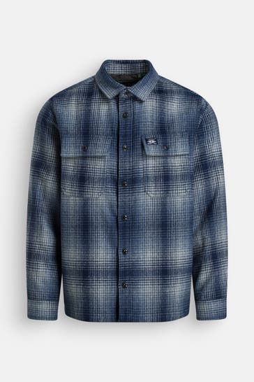 SUPERDRY Wollmix-Overshirt gemustert