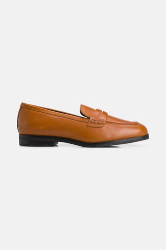 GEOX Leder-Slipper 'Cloride' cognac