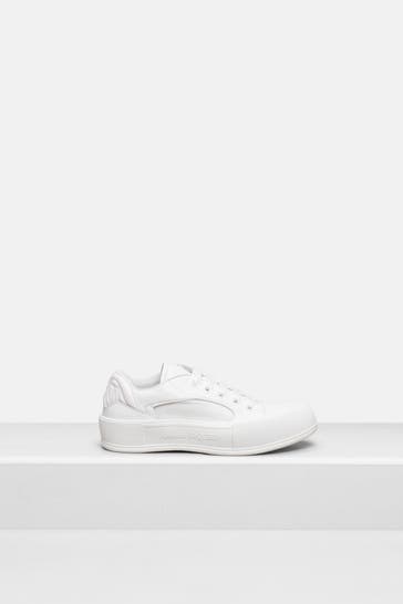 ALEXANDER MCQUEEN Leder-Sneaker 'Deck Pimsoll' weiß
