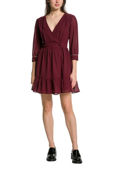 SCOTCH & SODA Wickelkleid weinrot