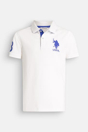 U.S. POLO ASSN. Polo-Shirt 'Fluo' weiß