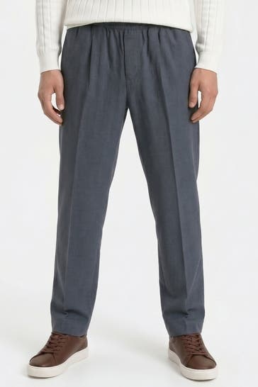 CALVIN KLEIN Leinenhose grau