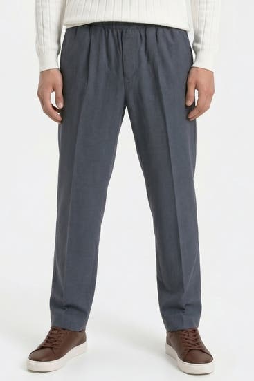 CALVIN KLEIN - Leinenhose grau