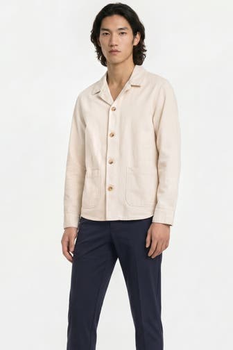 GOLDGARN DENIM Leinenmix-Overshirt creme