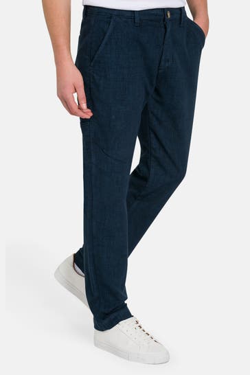LA MARTINA Stoffhose navy