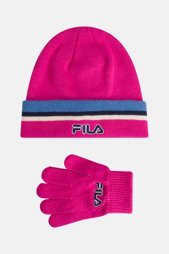 FILA Set: Strickmütze und Handschuhe