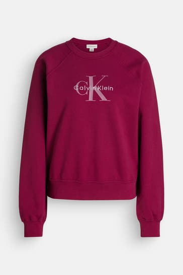 CALVIN KLEIN Sweatshirt weinrot