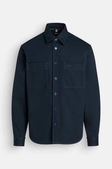 BOSS Overshirt 'Owen' nachtblau