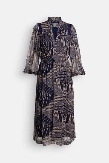 BA&SH Kleid 'Antal' gemustert