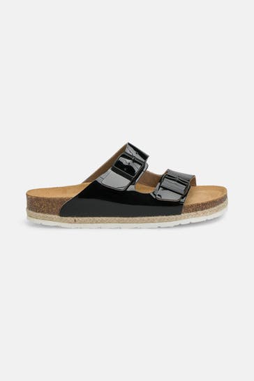 ESPADRIJ L'ORIGINALE Slides 'Ami Glossy' schwarz