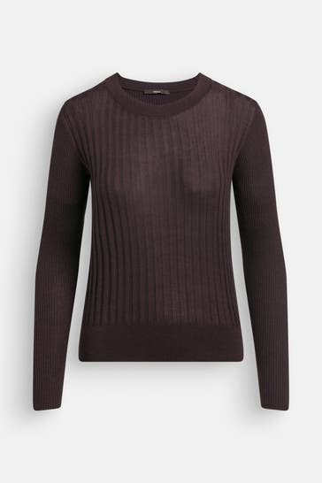 WINDSOR. Strick-Longsleeve dunkelbraun