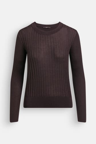 WINDSOR. Strick-Longsleeve dunkelbraun