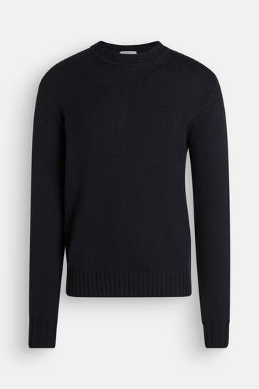 WOOL & CO Wollpullover nachtblau