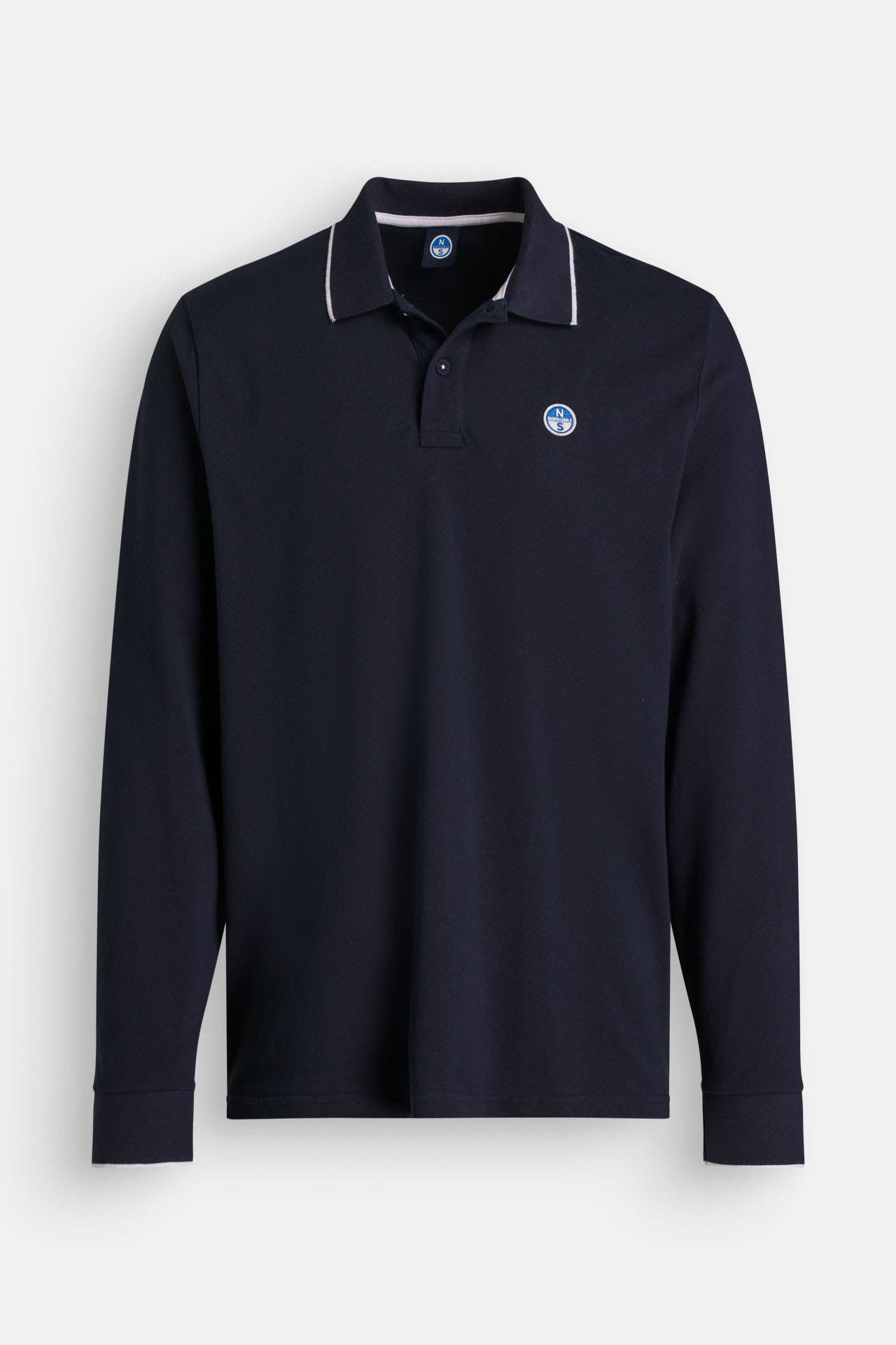 NORTH SAILS Langarm-Polo graublau, Bild 1