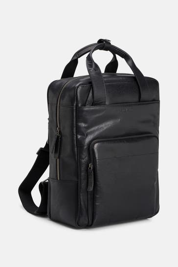 STRELLSON Leder-Rucksack 'Abbey Josh' schwarz