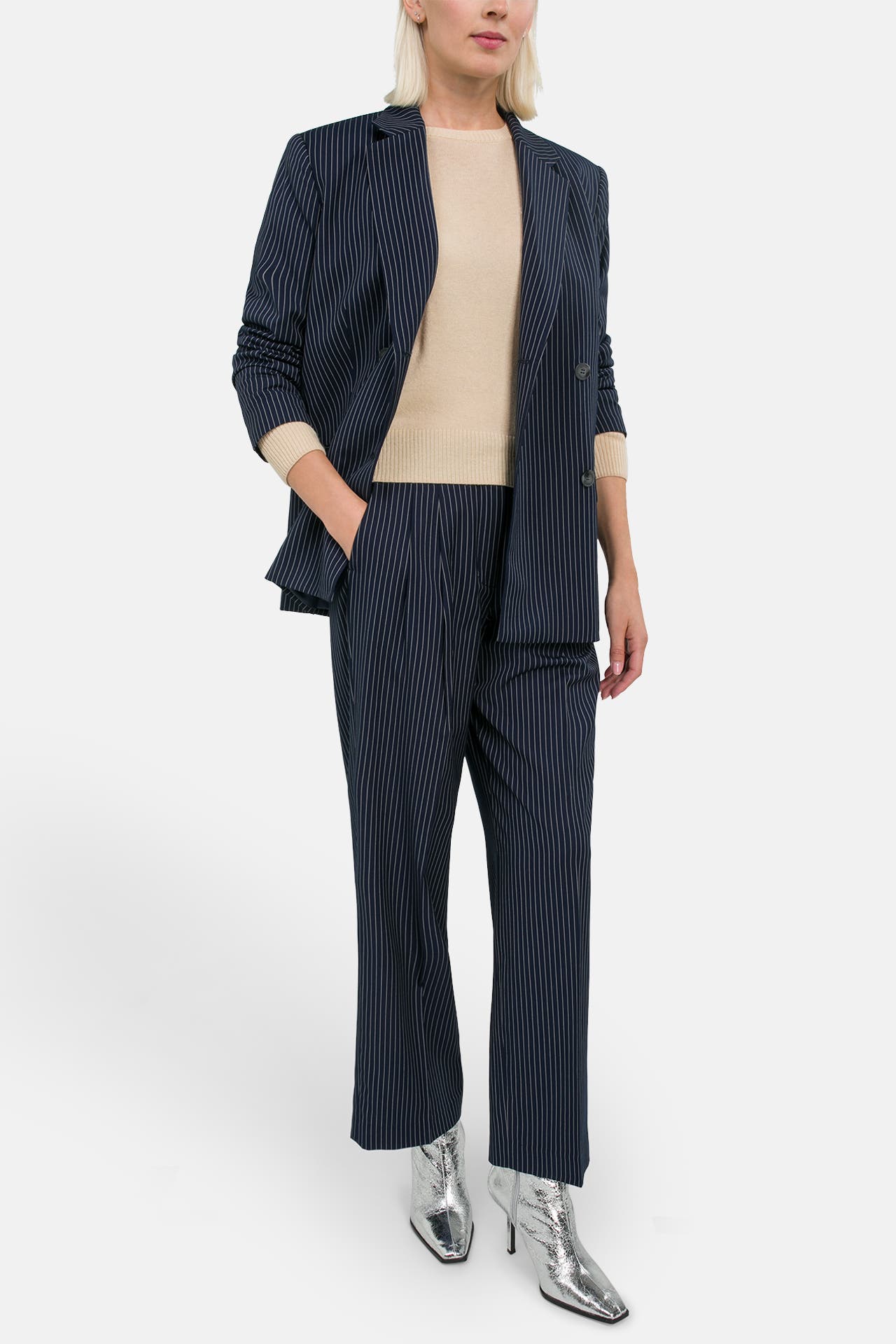 2NDDAY Business-Hose 'Carter' dunkelblau gestreift, Bild 1