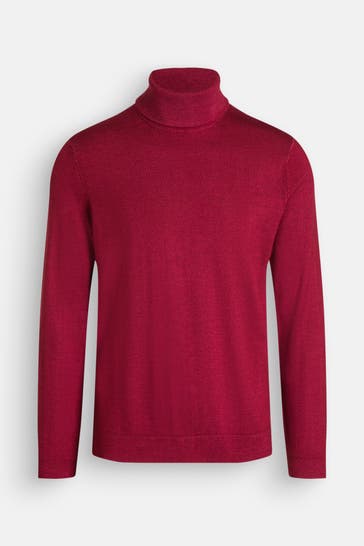 OLYMP Schurwoll-Pullover dunkelrot