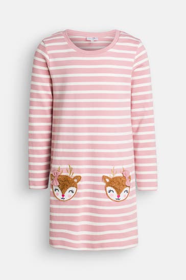 HAPPY GIRLS Jerseykleid altrosa gestreift