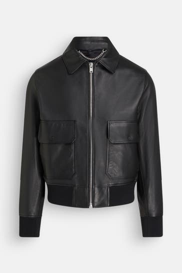 BELSTAFF Lederimitatsjacke schwarz