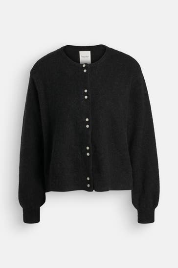 PART TWO Wollmix-Strickjacke 'Ninell' schwarz