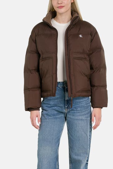 CALVIN KLEIN Steppjacke dunkelbraun