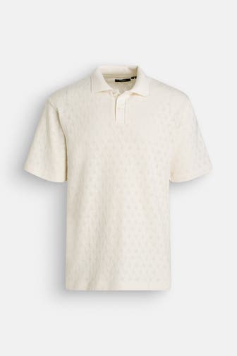 JACK & JONES Strick-Polo 'Blarent' ecru