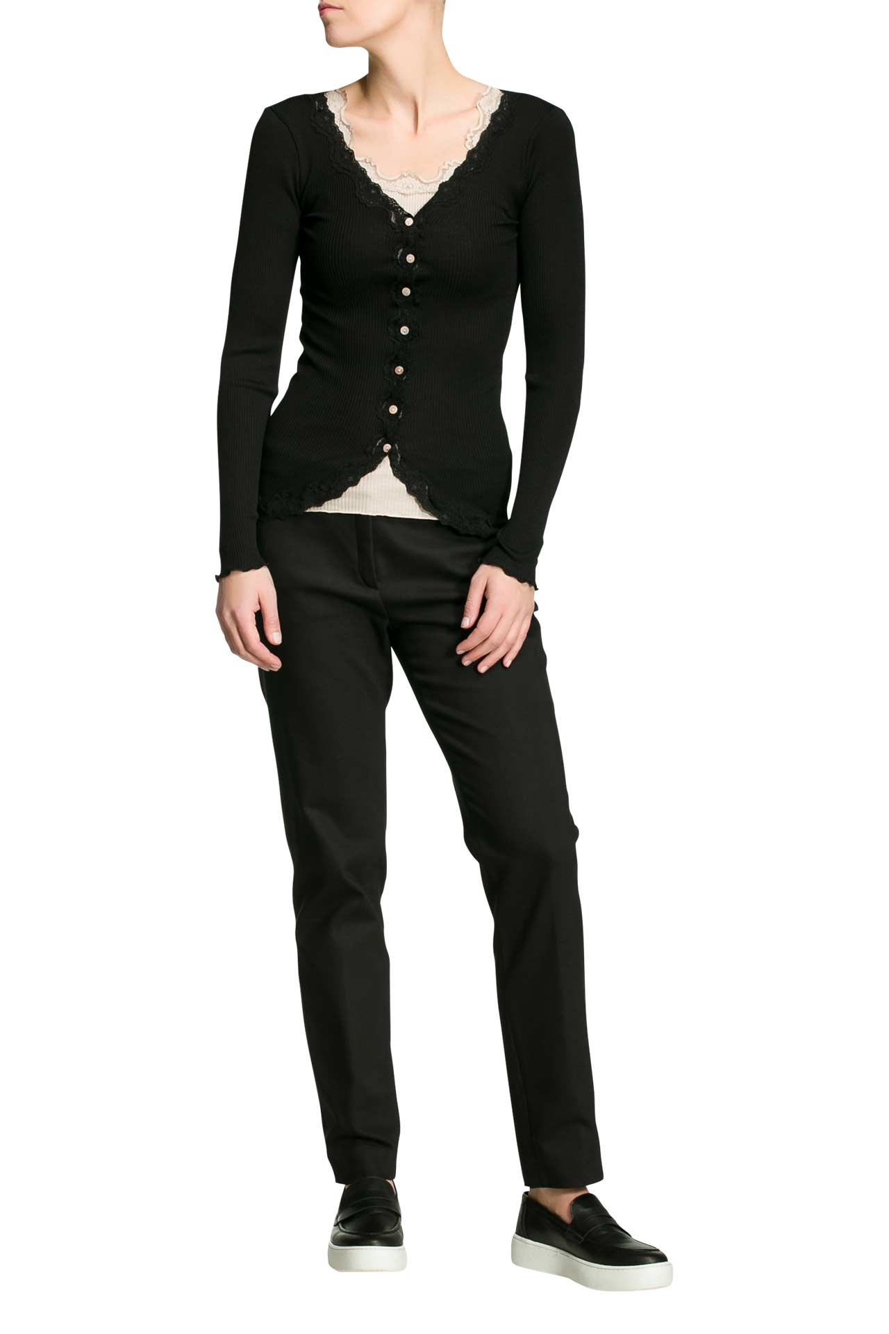 ROSEMUNDE Seidenmix-Cardigan 'Babette' schwarz, Bild 1