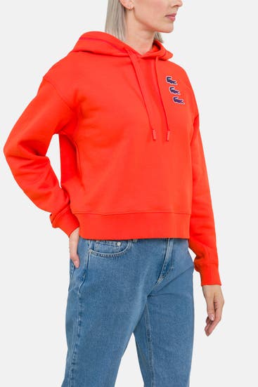 LACOSTE - Hoodie neonorange