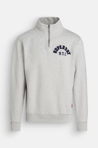 SUPERDRY Sweat-Troyer hellgrau