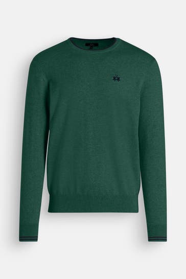 LA MARTINA Strickpullover dunkelgrün