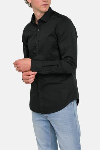 REPLAY Casual-Hemd schwarz Slim Fit