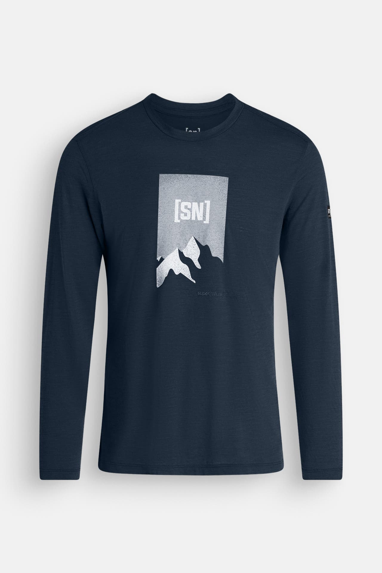 SUPER.NATURAL Wollmix-Longsleeve dunkelblau, Bild 1