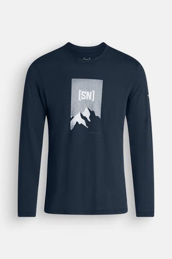 SUPER.NATURAL Wollmix-Longsleeve dunkelblau
