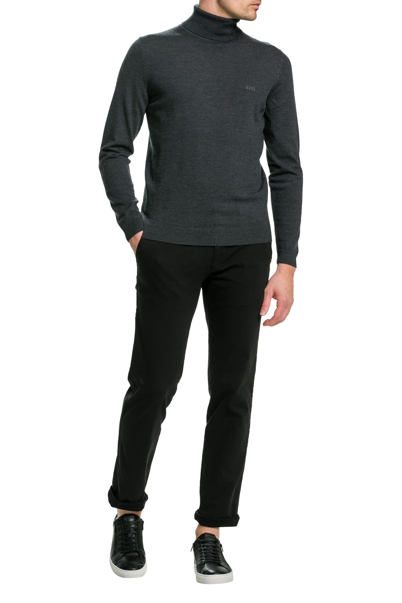 BOSS Strickpullover 'Baldebert' anthrazit, Bild 1