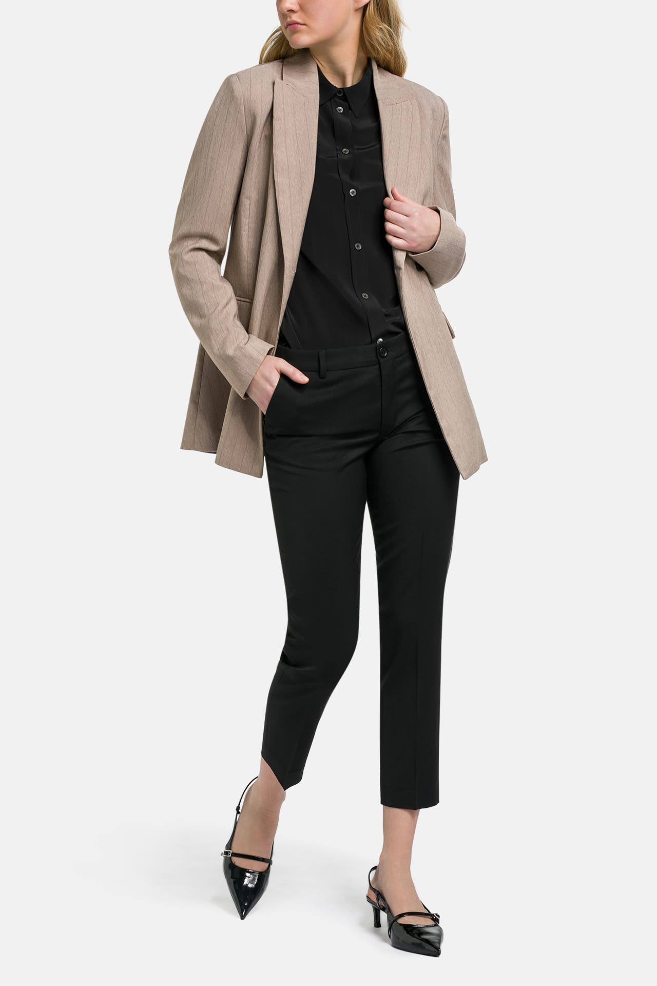 SOAKED Blazer beige gestreift, Bild 1