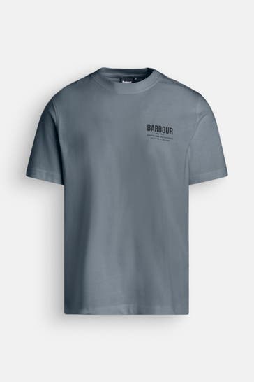 BARBOUR T-Shirt graublau