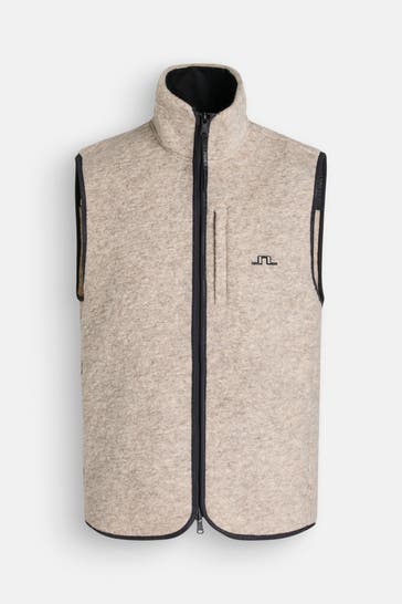 J.LINDEBERG Wollmix-Weste hellbraun