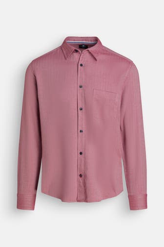 OLYMP Flanell-Hemd weinrot Regular Fit