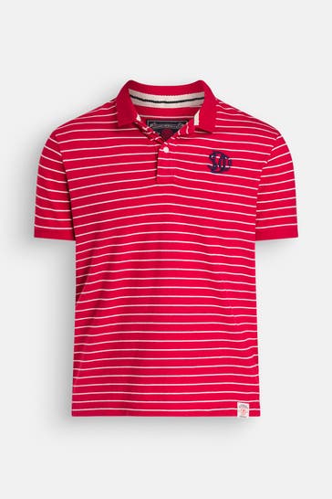 SUPERDRY Polo-Shirt rot gemustert