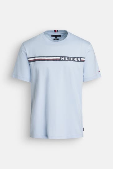 TOMMY HILFIGER T-Shirt taubenblau