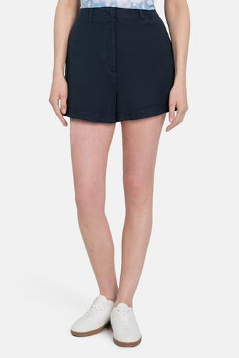 MARC O'POLO DENIM Leinenmix-Shorts dunkelblau
