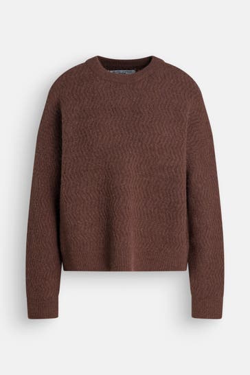 MARC O'POLO DENIM Wollmix-Pullover braun