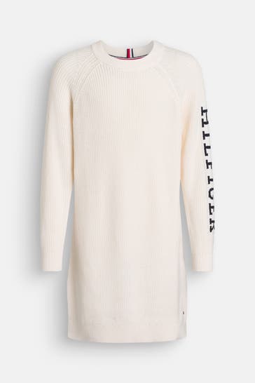 TOMMY HILFIGER Strickkleid creme