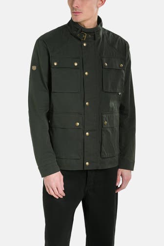 SUPERDRY Übergangsjacke 'Merchant Wax' dunkelgrün