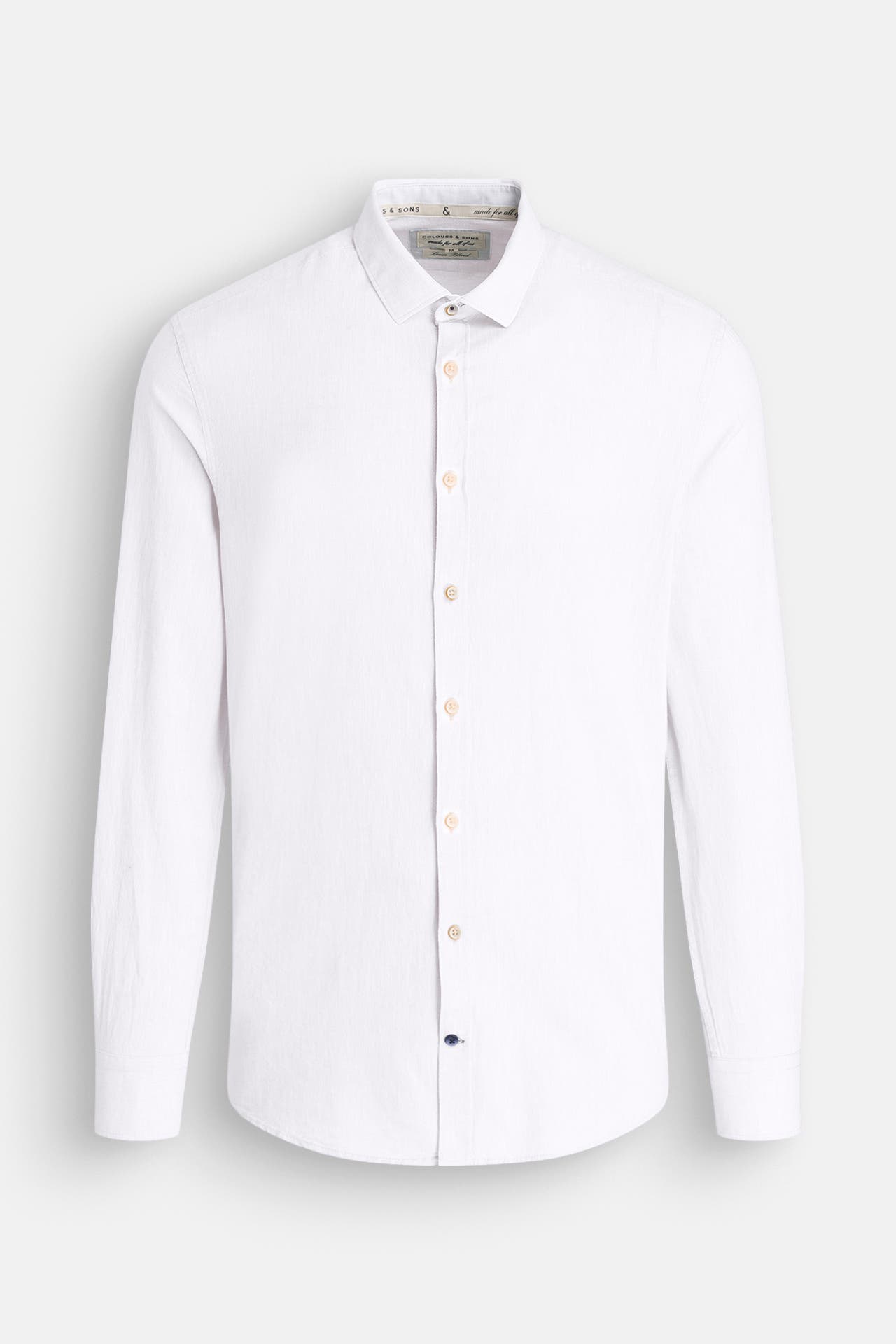COLOURS & SONS Leinenmix-Hemd weiß, Bild 1