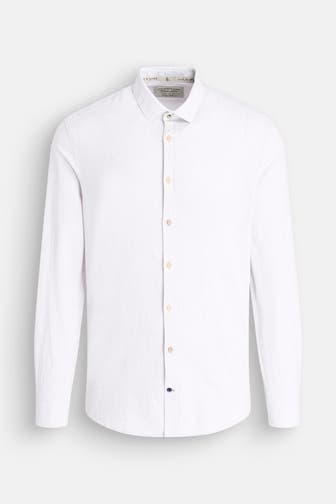 COLOURS & SONS Leinenmix-Hemd weiß