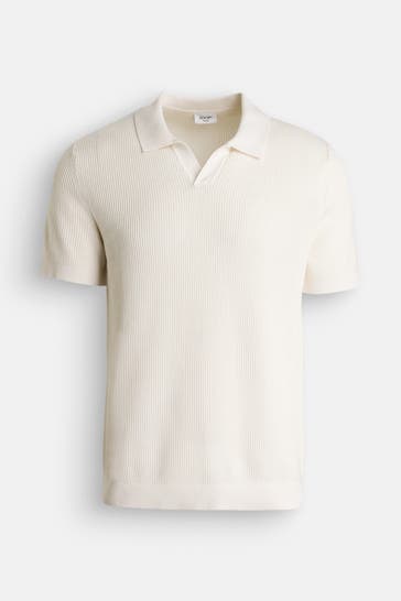 JOOP! JEANS Strick-Polo 'Adrianor' ecru