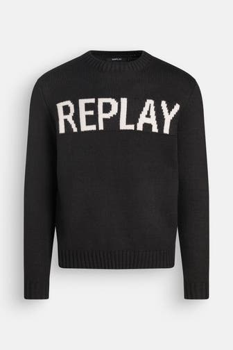 REPLAY Wollmix-Pullover schwarz