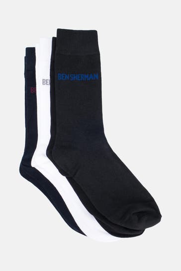BEN SHERMAN 3er-Pack Socken mehrfarbig